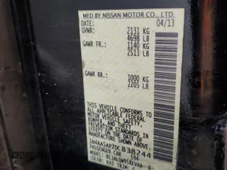 2013 Nissan Maxima SV with VIN 1N4AA5AP2DC838244, listed as a Copart auction lot 54429755 with 157,298 mi miles and Clean Title. Bid and sale history available at DreamBid. Image 12.