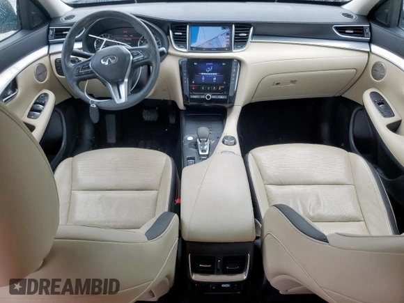 2019 Infiniti QX50 Essential with VIN 3PCAJ5M11KF125689, listed as a Copart auction lot 63862715 with 53,665 mi miles and Salvage title. Bid and sale history available at DreamBid. Image 8.