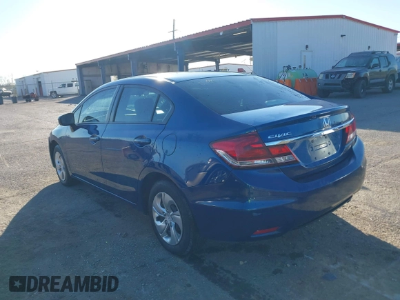 2015 Honda Civic Sedan LX with VIN 2HGFB2F57FH564432, listed as a IAAI auction lot 41839793 with 72,197 mi miles. Bid and sale history available at carsss.com. Image 3.