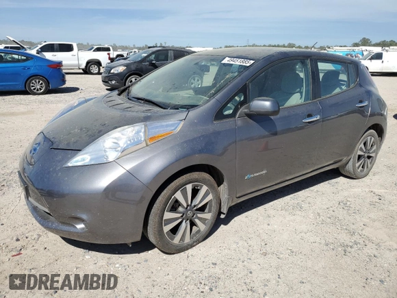2016 Nissan LEAF SL with VIN 1N4BZ0CP5GC307492, listed as a Copart auction lot 49451885 with 89,430 mi miles and Clean Title. Bid and sale history available at carsss.com. Image 1.