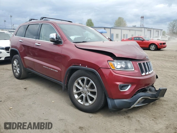 2014 Jeep Grand Cherokee Limited with VIN 1C4RJFBG3EC101265, listed as a Copart auction lot 53833235 with Not Provided miles and Salvage Title. Bid and sale history available at DreamBid. Image 4.