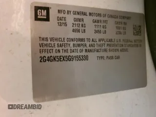 2016 Buick Regal z VIN 2G4GK5EX5G9155330, wystawiony jako Copart lot #51787545 z przebiegiem 43 629 mil mil oraz Szkoda całkowita • Salvage title. Historia ofert i sprzedaży dostępna na DreamBid. Obrazek 14.