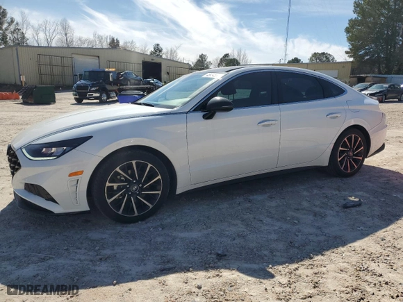 2020 Hyundai Sonata SEL Plus with VIN 5NPEJ4J23LH029221, listed as a Copart auction lot 45034555 with 79,554 mi miles and Salvage Title. Bid and sale history available at carsss.com. Image 1.