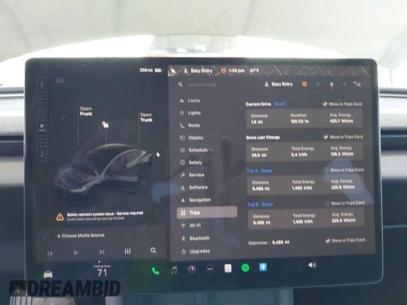 2025 Tesla Model 3 Long Range with VIN 5YJ3E1EA5SF978214, listed as a IAAI auction lot 42525444 with 6,489 mi miles and . Bid and sale history available at DreamBid. Image 7.