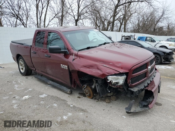 2018 Ram 1500 Express with VIN 1C6RR7FG1JS270118, listed as a Copart auction lot 45672575 with 100,779 mi miles and Salvage Title. Bid and sale history available at carsss.com. Image 4.