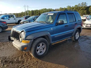 2005 Jeep Liberty Sport with VIN 1J4GL48575W680975, listed as a Copart auction lot 80257174 with 124,004 mi miles and Salvage Title. Bid and sale history available at carsss.com. Image 1.