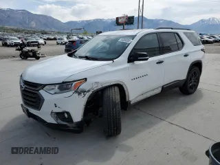 2019 Chevrolet Traverse Premier z VIN 1GNEVKKW1KJ106739, wystawiony jako Copart lot #54006385 z przebiegiem 101 240 mil mil oraz Szkoda całkowita • Salvage title. Historia ofert i sprzedaży dostępna na DreamBid. Obrazek 1.