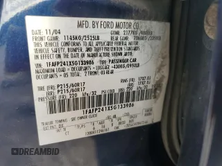 2005 Ford Five Hundred SEL with VIN 1FAFP241X5G133986, listed as a Copart auction lot 83813514 with Not Provided miles and Salvage Title. Bid and sale history available at carsss.com. Image 13.
