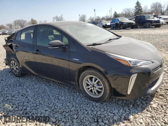 2020 Toyota Prius LE with VIN JTDL9RFU0L3019099, listed as a Copart auction lot 48380615 with 38,600 mi miles and Salvage Title. Bid and sale history available at DreamBid. Image 4.