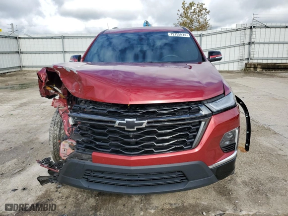 2022 Chevrolet Traverse Premier with VIN 1GNEVKKW4NJ127170, listed as a Copart auction lot 72755974 with 52,949 mi miles and Salvage Title. Bid and sale history available at carsss.com. Image 5.