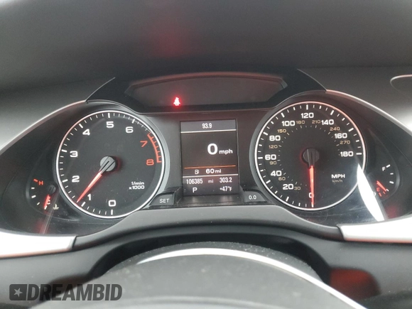 2012 Audi A4 2.0T Premium Plus with VIN WAUWFAFL0CA112048, listed as a Copart auction lot 84830094 with 106,385 mi miles and Salvage Title. Bid and sale history available at carsss.com. Image 9.
