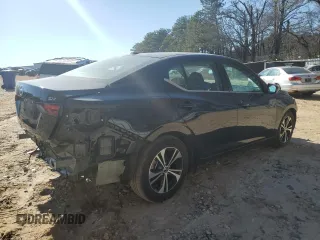 2022 Nissan Sentra SV with VIN 3N1AB8CV7NY316306, listed as a Copart auction lot 47301205 with 52,171 mi miles and Salvage Title. Bid and sale history available at carsss.com. Image 3.