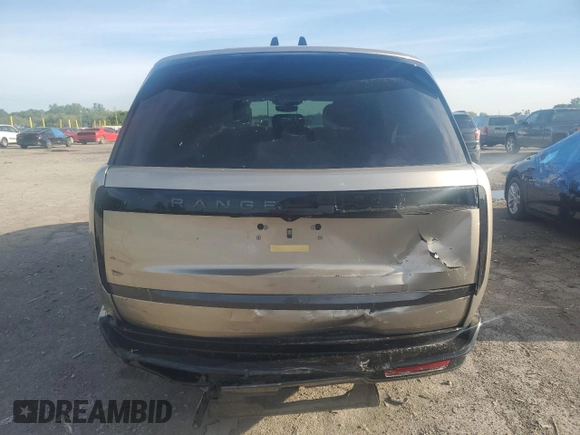2025 Land Rover Range Rover SE with VIN SALKPBFU6SA291703, listed as a Copart auction lot 63094105 with 2,577 mi miles and Salvage title. Bid and sale history available at DreamBid. Image 6.