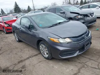 2015 Honda Civic Coupe LX with VIN 2HGFG3B58FH504642, listed as a IAAI auction lot 41672862 with 169,192 mi miles. Bid and sale history available at carsss.com. Image 1.