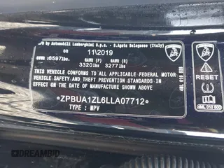 2020 Lamborghini Urus z VIN ZPBUA1ZL6LLA07712, wystawiony jako IAAI lot #42273708 z przebiegiem 87 467 mil mil oraz . Historia ofert i sprzedaży dostępna na DreamBid. Obrazek 9.