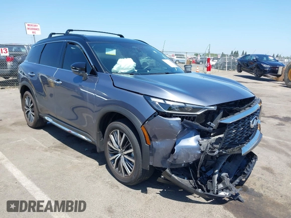2024 Infiniti QX60 Autograph with VIN 5N1DL1HUXRC351382, listed as a IAAI auction lot 42414989 with 6,236 mi miles and . Bid and sale history available at DreamBid. Image 1.