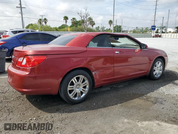 2008 Chrysler Sebring Limited with VIN 1C3LC65M58N101007, listed as a Copart auction lot 50083235 with 74,516 mi miles and Salvage title. Bid and sale history available at DreamBid. Image 3.