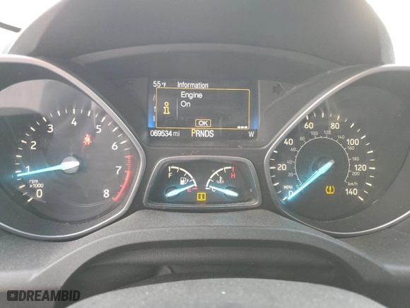2017 Ford Escape S with VIN 1FMCU0F77HUC79534, listed as a Copart auction lot 46041915 with 69,534 mi miles and Clean Title. Bid and sale history available at carsss.com. Image 9.