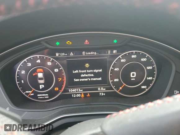 2019 Audi A4 Premium Plus with VIN WAUENAF48KA016318, listed as a Copart auction lot 51271465 with 104,013 mi miles and Salvage Title. Bid and sale history available at carsss.com. Image 9.