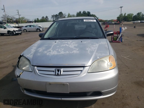 2003 Honda Civic LX with VIN 2HGES16523H507573, listed as a Copart auction lot 54683775 with 204,165 mi miles and Salvage Title. Bid and sale history available at DreamBid. Image 5.