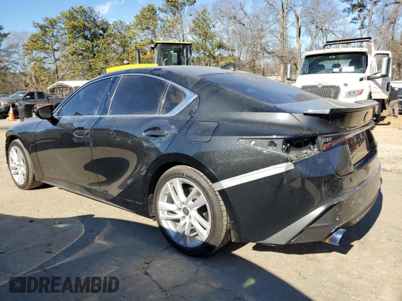 2021 Lexus IS with VIN JTHC81F22M5047297, listed as a Copart auction lot 88210705 with 29,038 mi miles and Salvage Title. Bid and sale history available at carsss.com. Image 2.