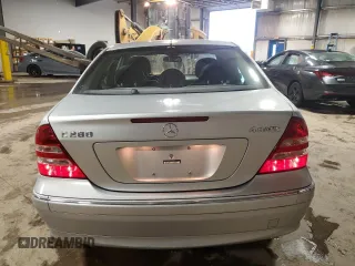 2006 Mercedes-Benz C 280 Luxury with VIN WDBRF92H56F759258, listed as a Copart auction lot 59697585 with 100,601 mi miles and Salvage title. Bid and sale history available at DreamBid. Image 6.