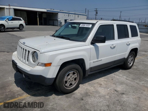 2016 Jeep Patriot Sport with VIN 1C4NJPBA6GD744013, listed as a Copart auction lot 59967455 with 150,146 mi miles and Clean title. Bid and sale history available at DreamBid. Image 1.