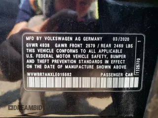 2020 Volkswagen Arteon SE с VIN WVWBR7ANXLE015582, выставлен на аукционе Copart как лот 56882033 с пробегом 57 704 миль миль и . История ставок и продаж доступна на DreamBid. Изображение 14.