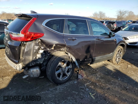 2019 Honda CR-V EX with VIN 2HKRW1H59KH507111, listed as a Copart auction lot 42679415 with 42,909 mi miles and Salvage Title. Bid and sale history available at carsss.com. Image 3.