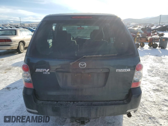 2004 Mazda MPV LX with VIN JM3LW28A640524691, listed as a Copart auction lot 88479835 with 188,413 mi miles and Clean Title. Bid and sale history available at carsss.com. Image 6.