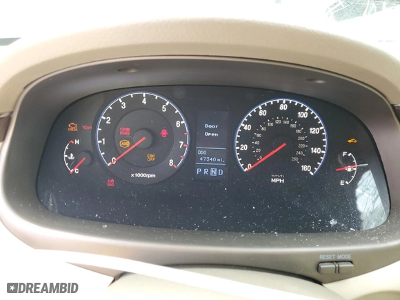 2011 Hyundai Azera Limited with VIN KMHFC4DF1BA544541, listed as a Copart auction lot 42767664 with 47,340 mi miles and Salvage Title. Bid and sale history available at carsss.com. Image 9.