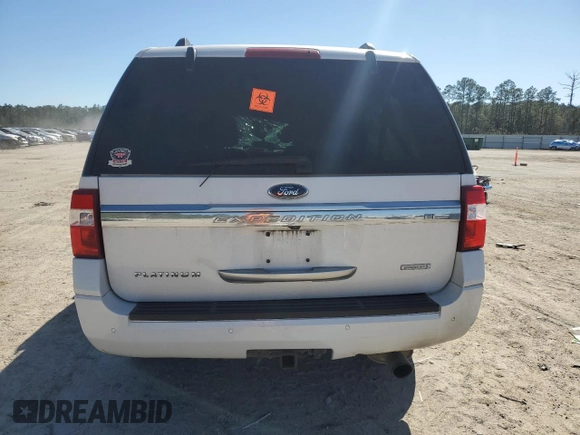 2015 Ford Expedition EL Platinum with VIN 1FMJK1LTXFEF33054, listed as a Copart auction lot 50049195 with 0 mi miles and Salvage Title. Bid and sale history available at carsss.com. Image 6.