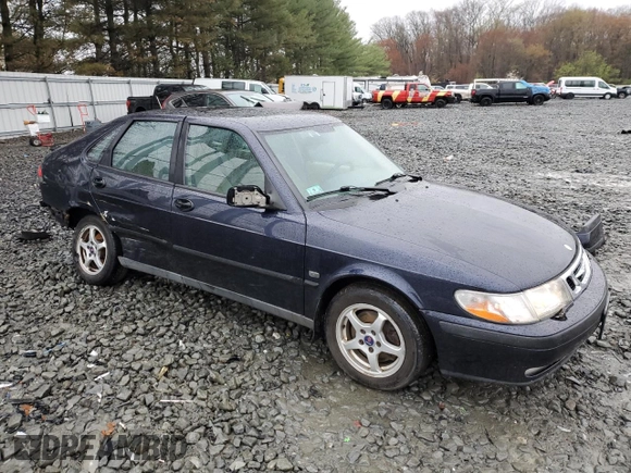 2001 Saab 9-3 with VIN YS3DD58H812003501, listed as a Copart auction lot 51526175 with 162,220 mi miles and Salvage Title. Bid and sale history available at carsss.com. Image 4.
