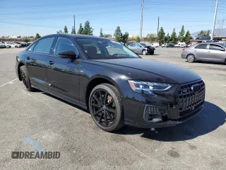 2024 Audi A8 with VIN WAULDAF86RN003891, listed as a Copart auction lot 77408804 with 4,812 mi miles and Salvage Title. Bid and sale history available at carsss.com. Image 4.