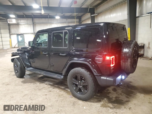2021 Jeep Wrangler Unlimited Sahara z VIN 1C4HJXEN8MW772617, wystawiony jako Copart lot #50134815 z przebiegiem 41 705 mil mil oraz Szkoda całkowita • Salvage title. Historia ofert i sprzedaży dostępna na DreamBid. Obrazek 2.