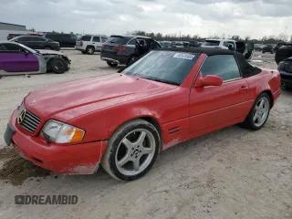 1999 Mercedes-Benz SL-Class with VIN WDBFA68F7XF175287, listed as a Copart auction lot 48520465 with 76,565 mi miles and Salvage Title. Bid and sale history available at carsss.com. Image 1.