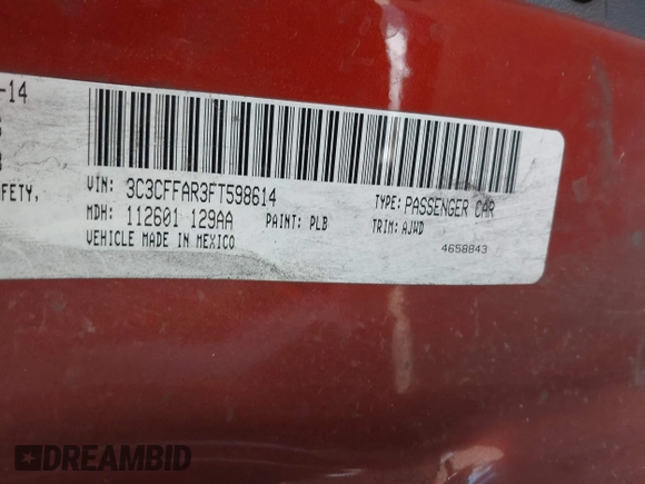 2015 FIAT 500 Pop с VIN 3C3CFFAR3FT598614, выставлен на аукционе IAAI как лот 42738196 с пробегом 112 299 миль миль и . История ставок и продаж доступна на DreamBid. Изображение 9.