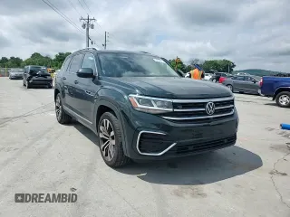2021 Volkswagen Atlas SEL Premium R-Line with VIN 1V2FR2CA1MC500123, listed as a Copart auction lot 56912575 with 57,054 mi miles and Salvage title. Bid and sale history available at DreamBid. Image 13.