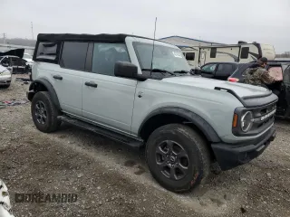 2021 Ford Bronco with VIN 1FMDE5BH9MLA96763, listed as a Copart auction lot 43749545 with 57,411 mi miles and Salvage Title. Bid and sale history available at DreamBid. Image 4.