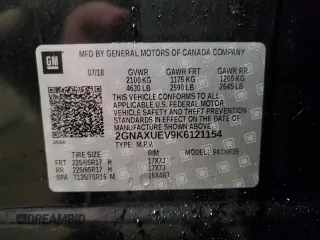 2019 Chevrolet Equinox LT with VIN 2GNAXUEV9K6121154, listed as a Copart auction lot 81939154 with 76,448 mi miles and Salvage Title. Bid and sale history available at DreamBid. Image 13.