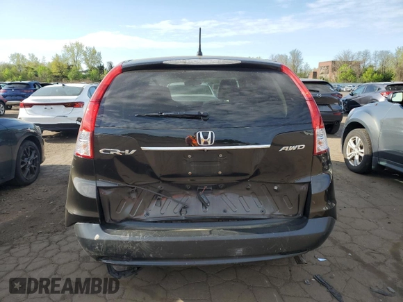 2014 Honda CR-V EX with VIN 5J6RM4H57EL034990, listed as a Copart auction lot 55042465 with 157,463 mi miles and Salvage Title. Bid and sale history available at DreamBid. Image 6.