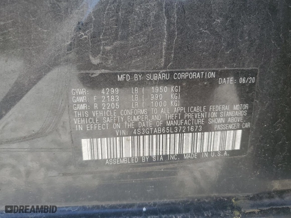 2020 Subaru Impreza with VIN 4S3GTAB65L3721673, listed as a Copart auction lot 51708145 with 90,680 mi miles and Salvage Title. Bid and sale history available at carsss.com. Image 12.