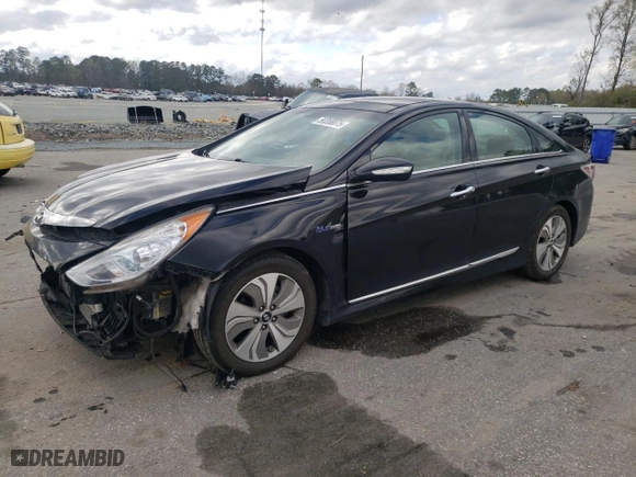 2013 Hyundai Sonata Hybrid Limited with VIN KMHEC4A48DA074848, listed as a Copart auction lot 50358075 with 100,975 mi miles and Salvage Title. Bid and sale history available at carsss.com. Image 1.