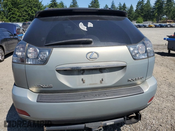 2007 Lexus RX 350 with VIN JTJHK31UX72026326, listed as a Copart auction lot 59721395 with 274,530 mi miles and Salvage title. Bid and sale history available at DreamBid. Image 6.