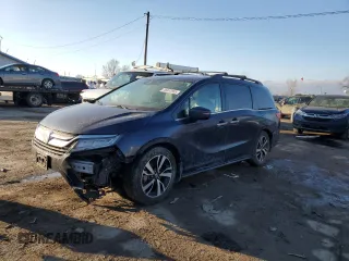 2018 Honda Odyssey Elite with VIN 5FNRL6H95JB087465, listed as a Copart auction lot 46867655 with 197,168 mi miles and Salvage Title. Bid and sale history available at carsss.com. Image 1.