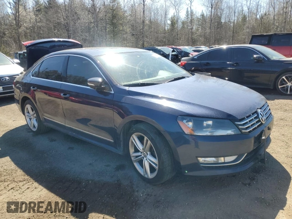 2014 Volkswagen Passat TDI SEL Premium with VIN 1VWCN7A30EC113188, listed as a Copart auction lot 49102755 with 257,649 mi miles and Salvage Title. Bid and sale history available at carsss.com. Image 4.