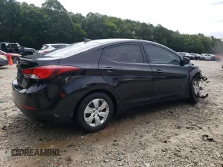 2016 Hyundai Elantra SE with VIN 5NPDH4AEXGH771039, listed as a Copart auction lot 62322335 with Not provided miles and Salvage title. Bid and sale history available at DreamBid. Image 3.
