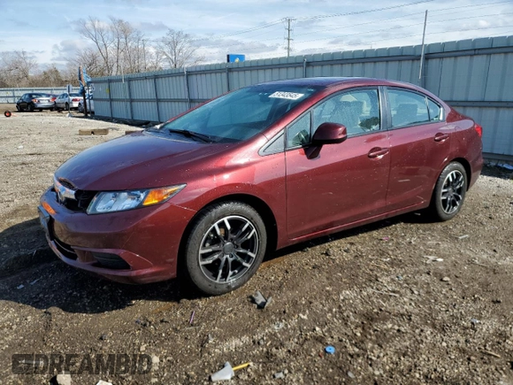 2012 Honda Civic EX-L with VIN 19XFB2F92CE022759, listed as a Copart auction lot 51343545 with 135,540 mi miles and Salvage Title. Bid and sale history available at DreamBid. Image 1.