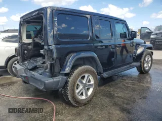 2020 Jeep Wrangler Unlimited Sahara Altitude with VIN 1C4HJXEGXLW292367, listed as a Copart auction lot 88130035 with 52,838 mi miles and Salvage title. Bid and sale history available at DreamBid. Image 3.