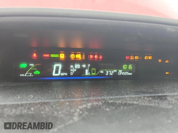 2014 Toyota Prius Two with VIN JTDZN3EU6E3321407, listed as a Copart auction lot 60397435 with 134,505 mi miles and Salvage title. Bid and sale history available at DreamBid. Image 9.